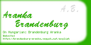 aranka brandenburg business card